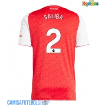 Camisa de time de futebol Arsenal William Saliba #2 Replicas 1º Equipamento 2025-26 Manga Curta